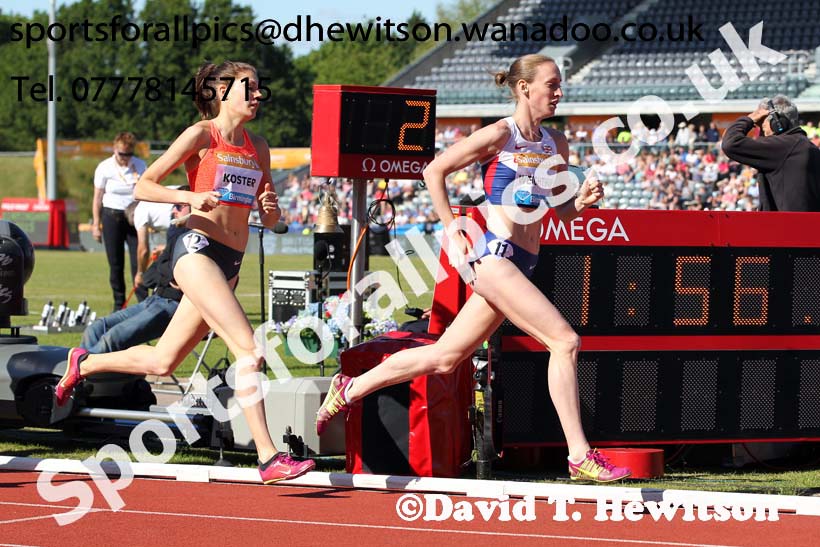 Womens 1500 metres, IAAF Diamond League, Birmingham. Photo: David T. Hewitson/Sports for All Pics